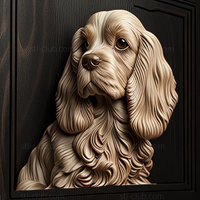 3D model st American Cocker Spaniel dog (STL)